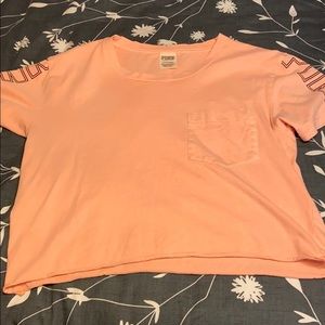 Coral PINK crop top